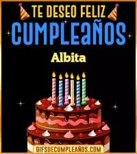 Te deseo Feliz Cumpleaños Albita